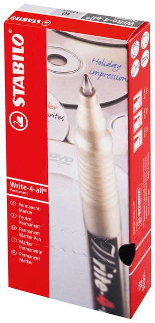 Viltstift STABILO Write-4-All 156/46 fijn zwart afbeelding