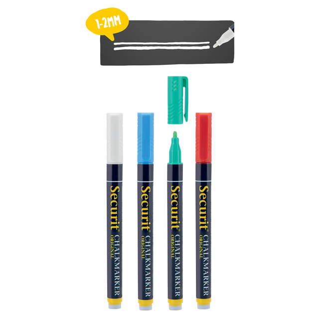 Krijtstift Securit SMA-100 rond ass 1-2mm blister à 4st — Foto 2 van 2