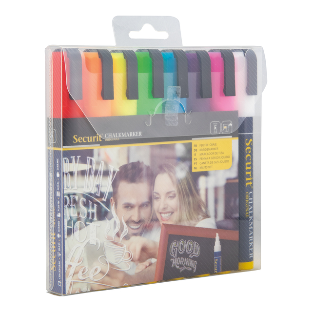 Krijtstift Securit SMA-510 schuin ass 2-6mm blister à 8st — Foto 2 van 2