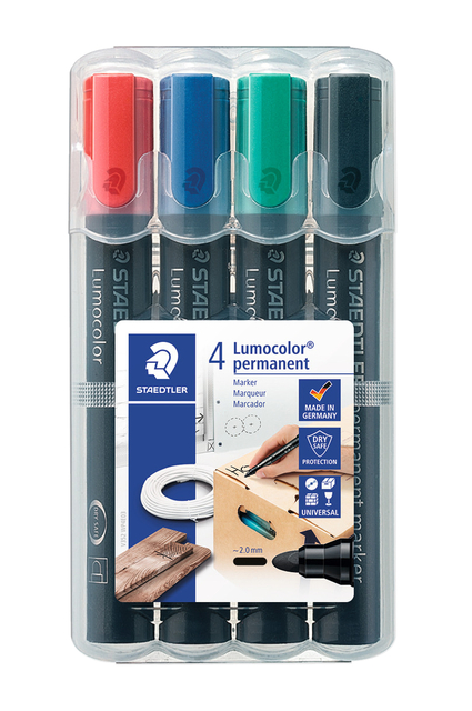 Viltstift Staedtler 352 rond assorti 2mm set à 4 stuks assorti afbeelding