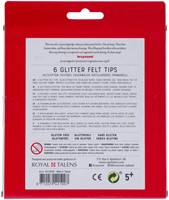 Viltstift Bruynzeel Kids assorti glitter 6 stuks-3