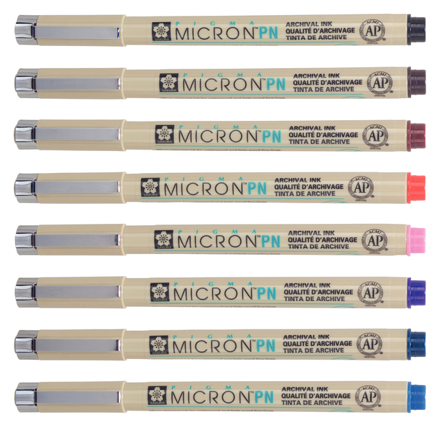 Fineliner Sakura pigma micron 0.4mm blister à 8 stuks assorti — Foto 2 van 2