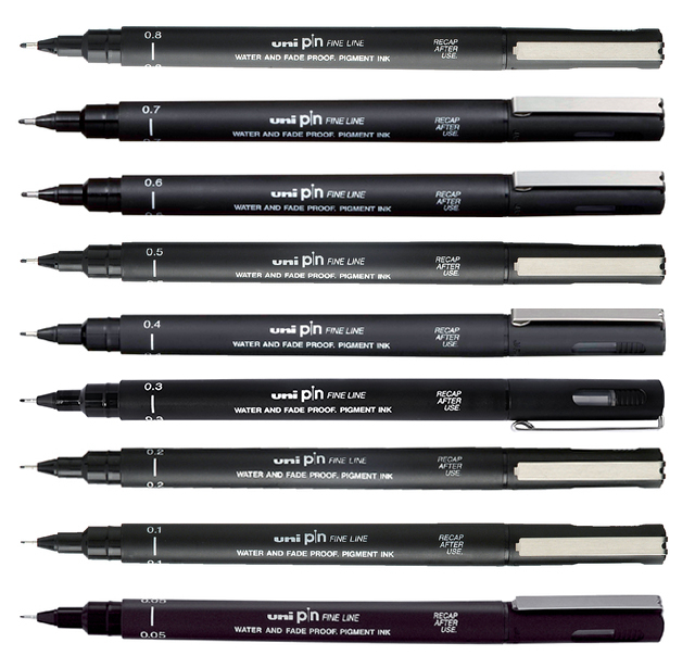 Fineliner Uni-ball Pin 0.5mm zwart — Foto 2 van 2