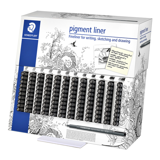 Fineliner Staedtler pigment 308 display à 120st ass afbeelding