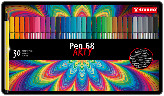 Viltstift STABILO Pen 68/30 Arty medium assorti blik à 30 stuks afbeelding