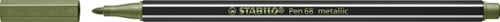 Viltstift STABILO Pen 68/843 medium metallic lichtgroen