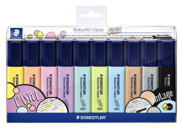Markeerstift Staedtler 364 Textsurfer vintage en pastel set à 10 stuks assorti afbeelding