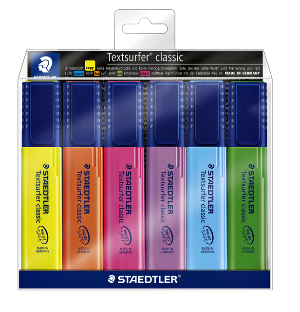 Markeerstift Staedtler 364 Textsurfer assorti 6 stuks afbeelding