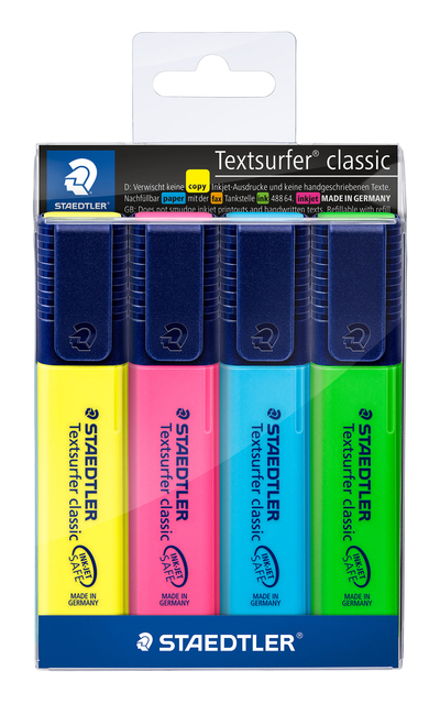 Markeerstift Staedtler 364 Textsurfer assorti 4 stuks afbeelding