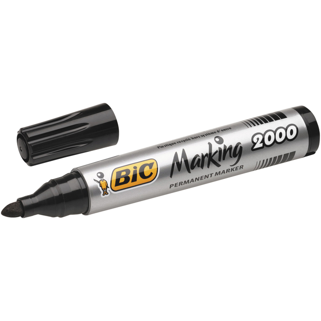 Viltstift Bic 2000 ecolutions rond large zwart afbeelding