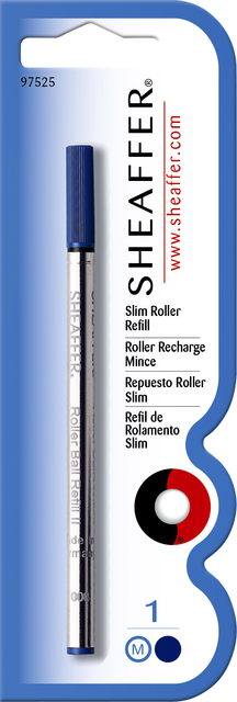 Rollerpenvulling Sheaffer slim medium blauw blister à 1 stuk afbeelding