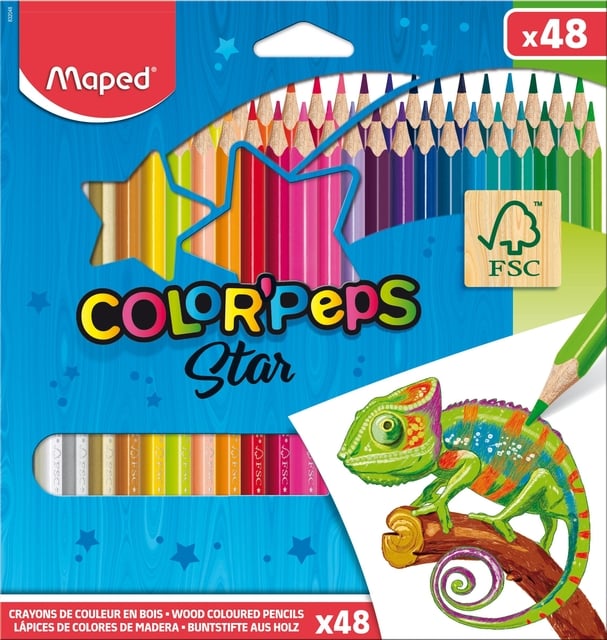 Kleurpotlood Maped Color&apos;Peps Star set à 48 kleuren afbeelding
