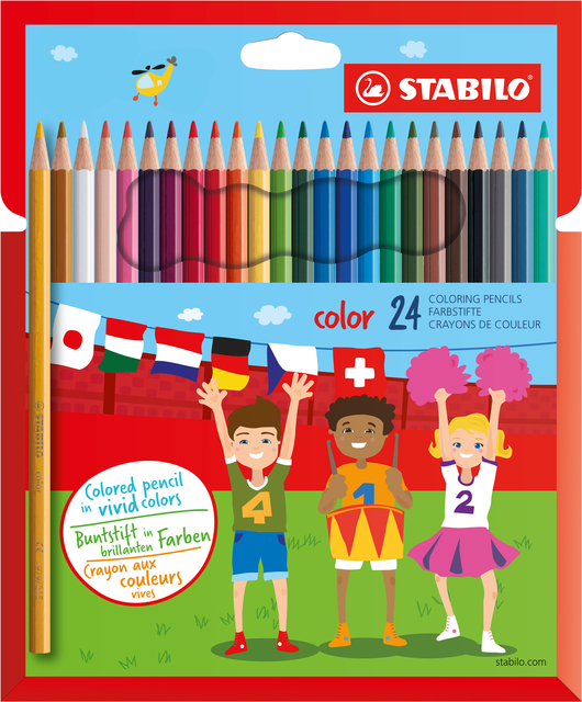 Kleurpotloden STABILO 979 color assorti kartonnen etui à 24 stuks afbeelding