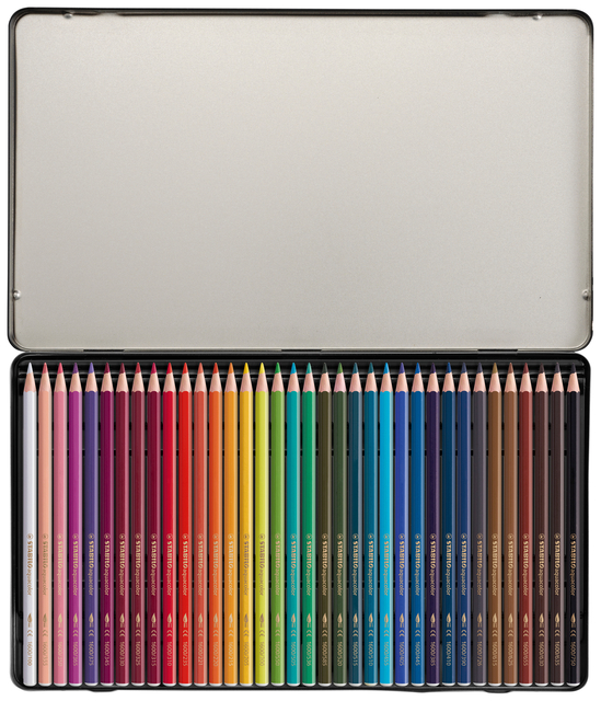 Kleurpotloden STABILO 1636 aquacolor assorti blik à 36 stuks — Foto 2 van 2