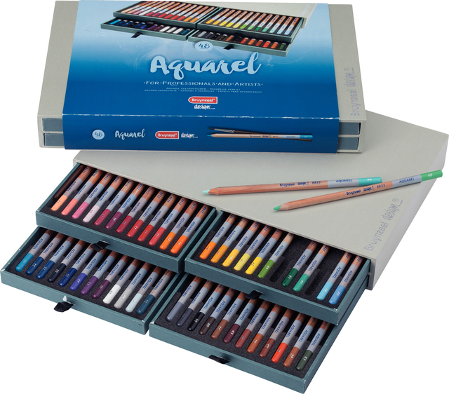 Kleurpotloden Bruynzeel 8835 Design aquarel 48stuks assorti afbeelding