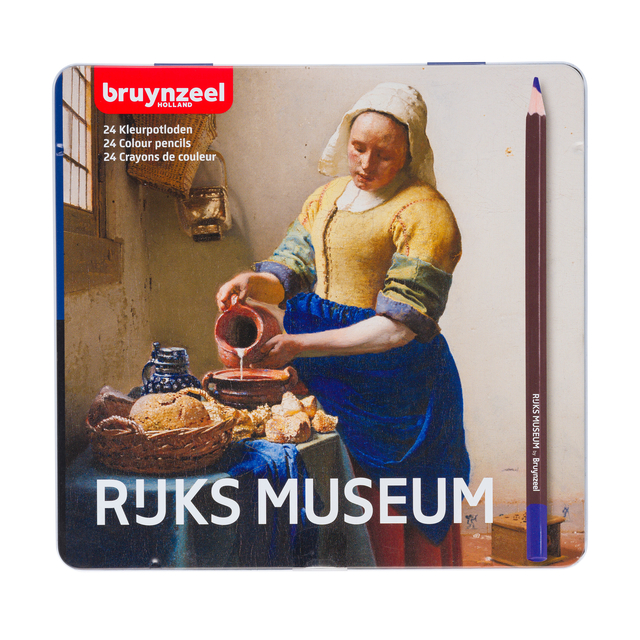 Kleurpotloden Bruynzeel Melkmeisje blik à 24 stuks assorti afbeelding