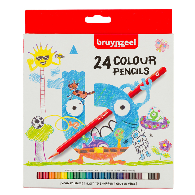 Kleurpotloden Bruynzeel Kids blister à 24 stuks assorti afbeelding