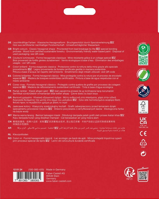 Kleurpotloden Faber-Castell assorti set à 24 stuks — Foto 2 van 2