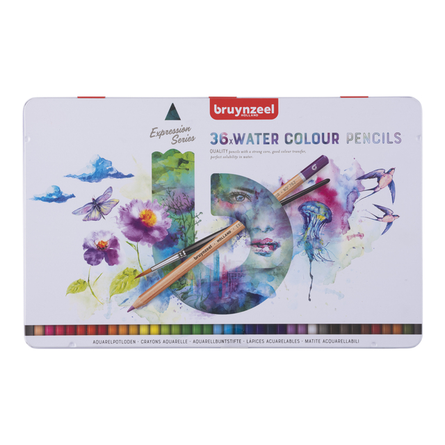 Aquarelpotlood Bruynzeel Expression set à 36 stuks assorti afbeelding