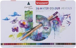 Kleurpotloden Bruynzeel Expression aquarel assorti blik à 36 stuks