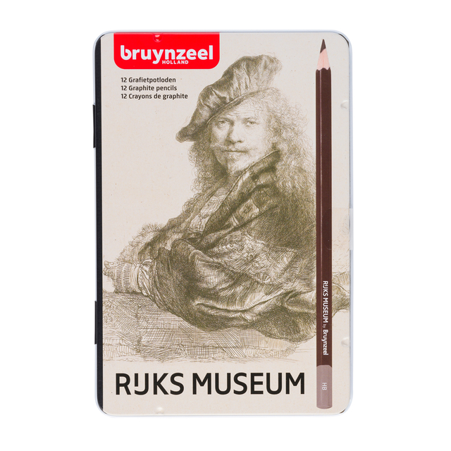 Potlood Bruynzeel Rijksmuseum Rembrandt van Rijn blik à 12 hardheden
