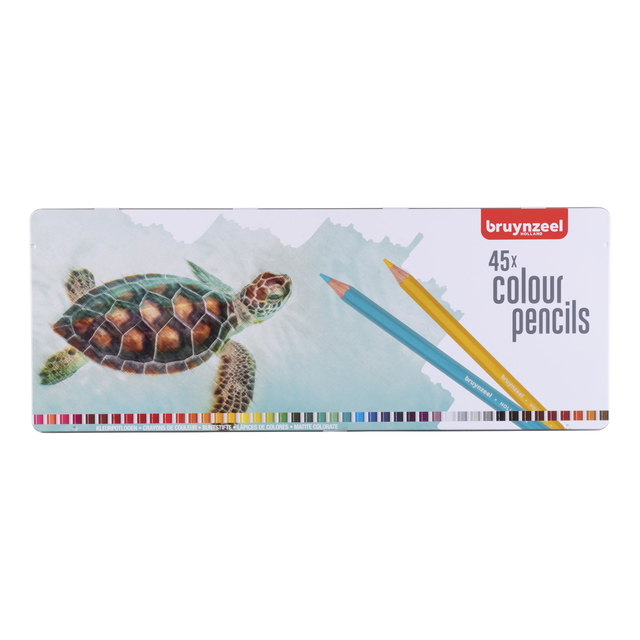 Kleurpotlood Bruynzeel schildpad set à 45 stuks assorti afbeelding