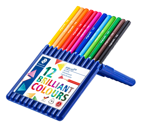 Kleurpotloden Staedtler Ergosoft driekantig 12stuks assorti — Foto 2 van 2