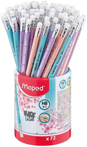 Potlood Maped Black'Peps display á 72 stuks pastel