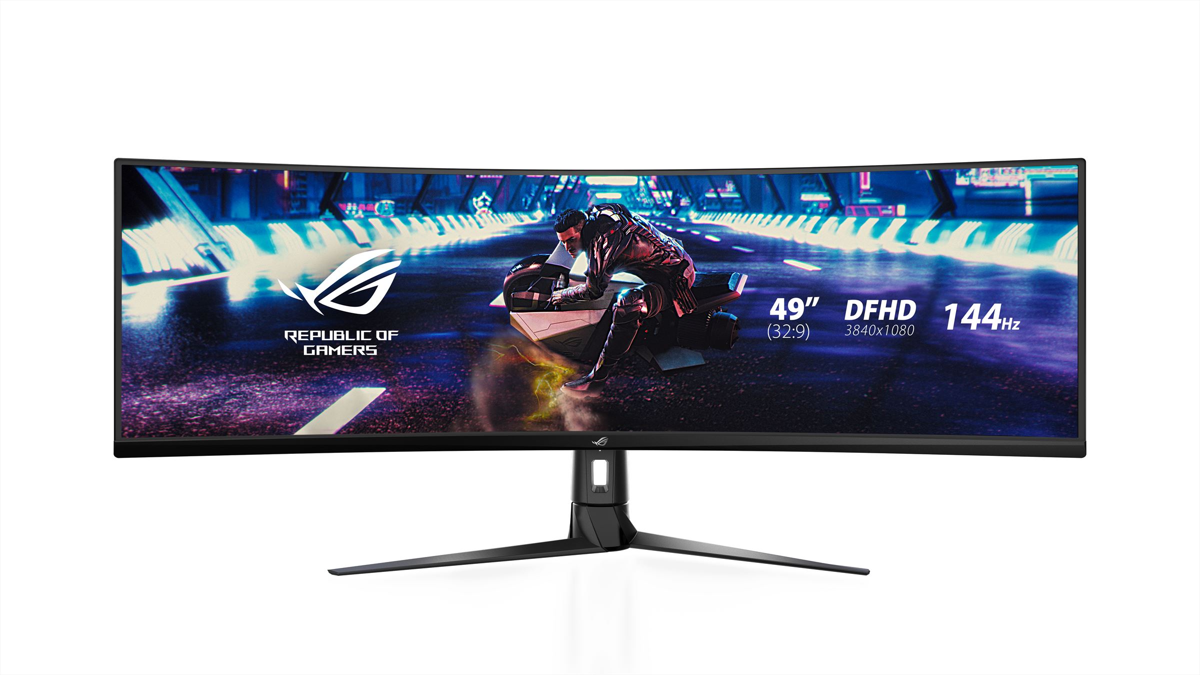 ASUS ROG Strix XG49VQ computer monitor 124,5 cm (49") 3840 x 1080 Pixels UltraWide Full HD LED Zwart afbeelding