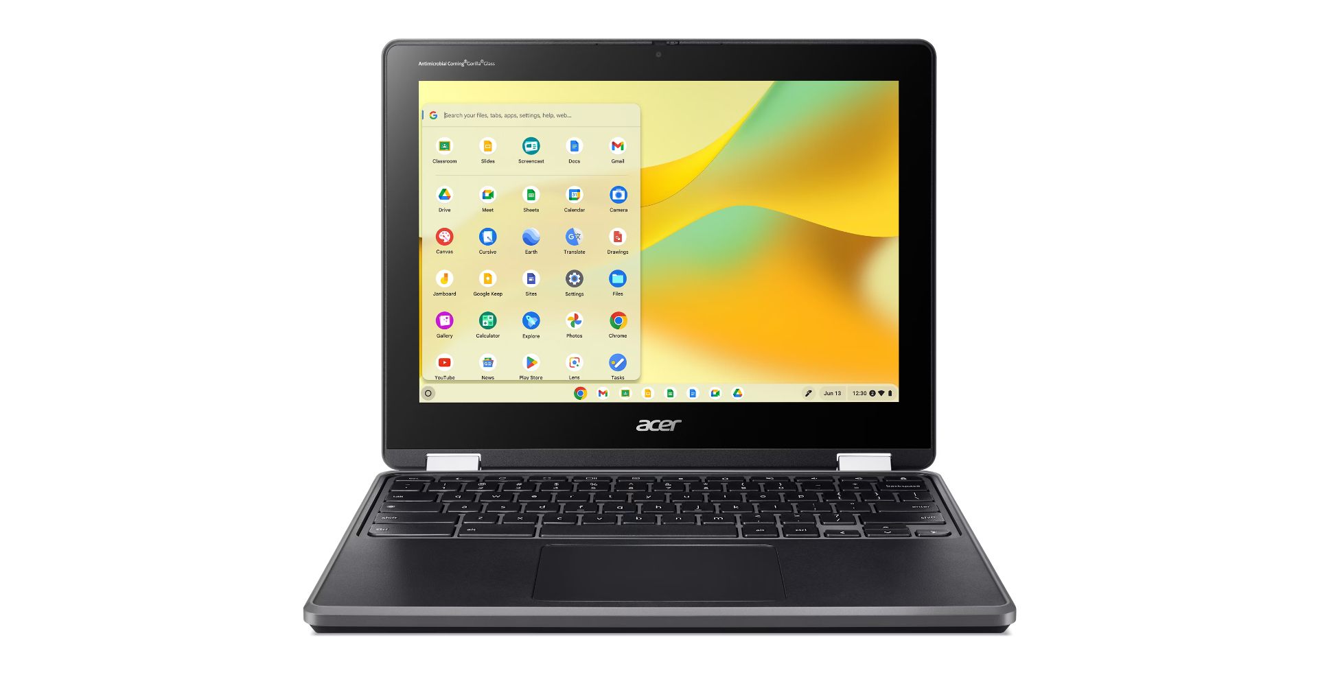 Acer Chromebook Spin 512 R856T-TCO-C970 Intel® N N100 30,5 cm (12") Touchscreen HD+ 4 GB LPDDR5-SDRAM 32 GB eMMC Wi-Fi 6E (802.11ax) ChromeOS Zwart afbeelding