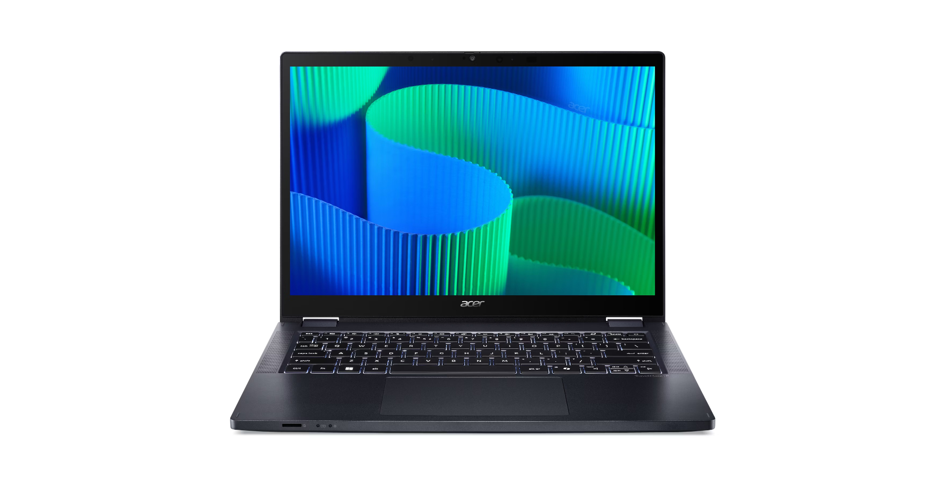 Acer TravelMate Spin 14 TMP414RN-54 Intel Core Ultra 7 155U Hybride (2-in-1) 35,6 cm (14") Touchscreen WUXGA 32 GB DDR5-SDRAM 1 TB SSD Wi-Fi 6E (802.11ax) Windows 11 Pro Blauw afbeelding
