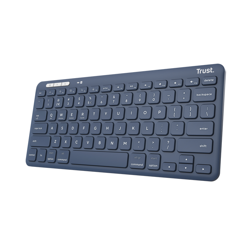 Trust Lyra toetsenbord Universeel RF-draadloos + Bluetooth QWERTY Amerikaans Engels Blauw