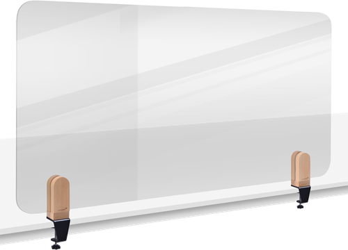 Legamaster ELEMENTS bureauscherm doorzichtig 60x120cm klemmen