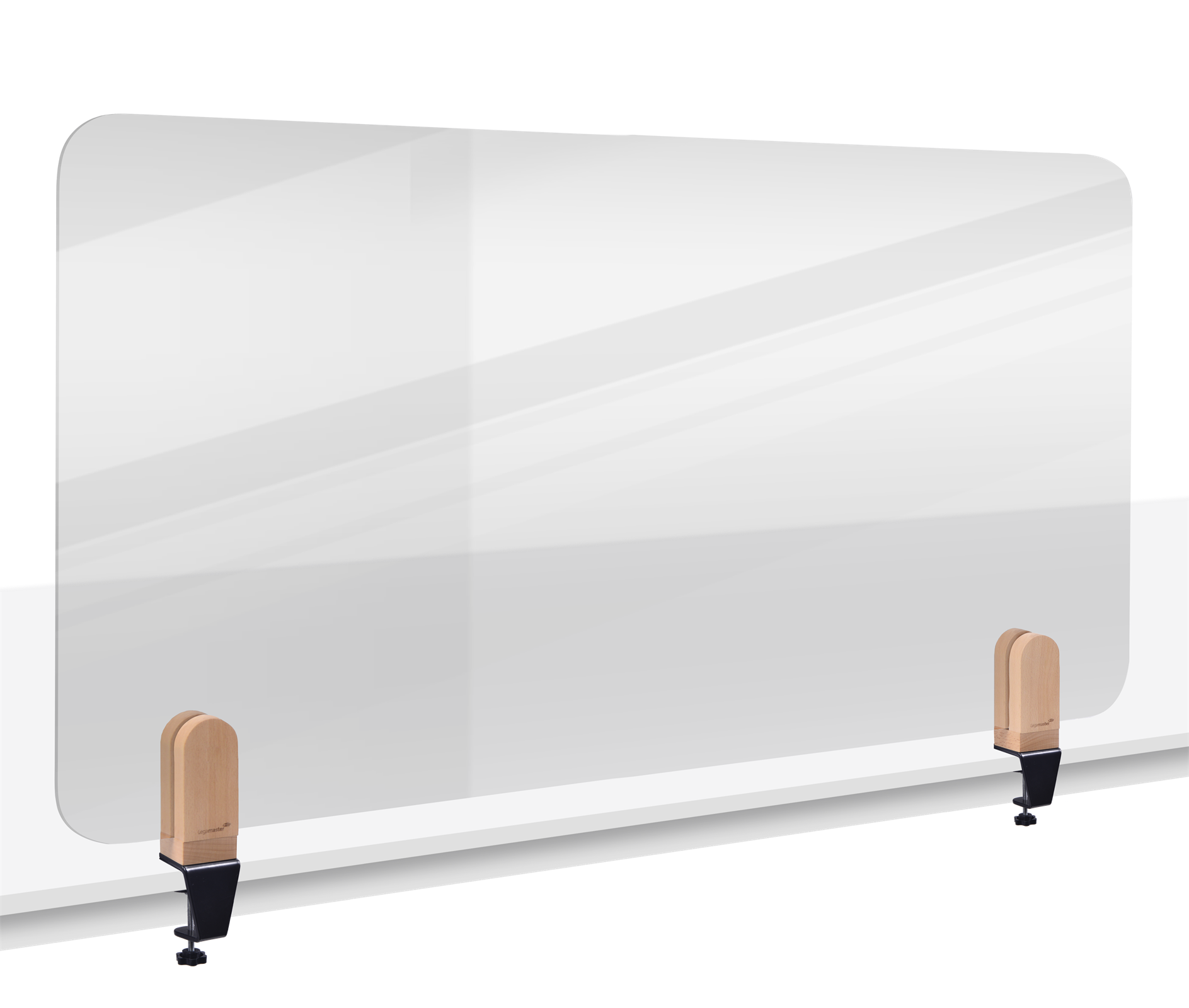 Legamaster ELEMENTS bureauscherm doorzichtig 60x120cm klemmen afbeelding