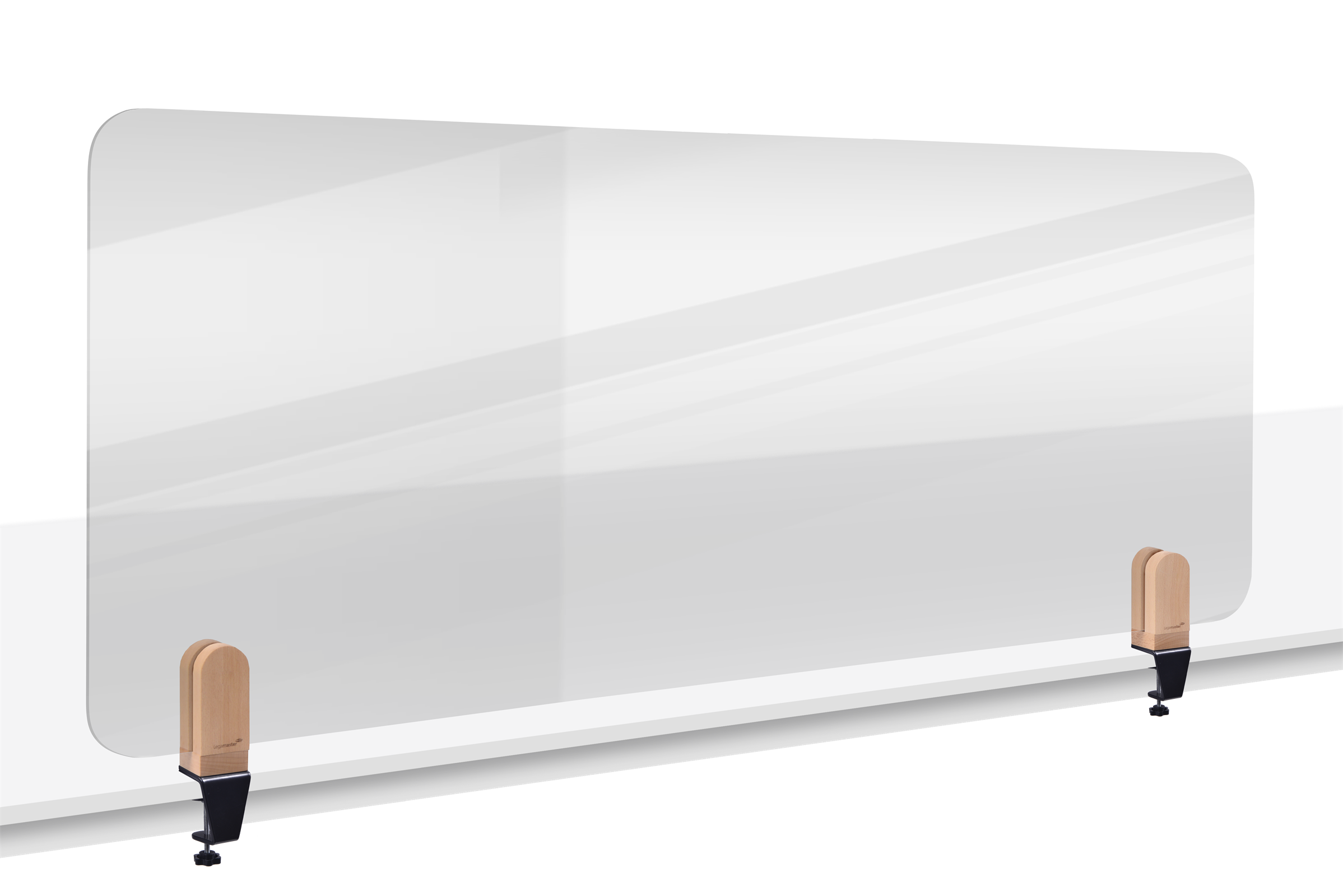 Legamaster ELEMENTS bureauscherm doorzichtig 60x160cm klemmen afbeelding