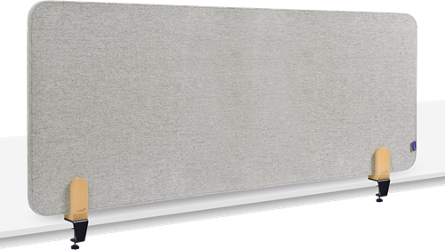 Legamaster ELEMENTS bureauscherm akoestisch 60x160cm grijs klemmen