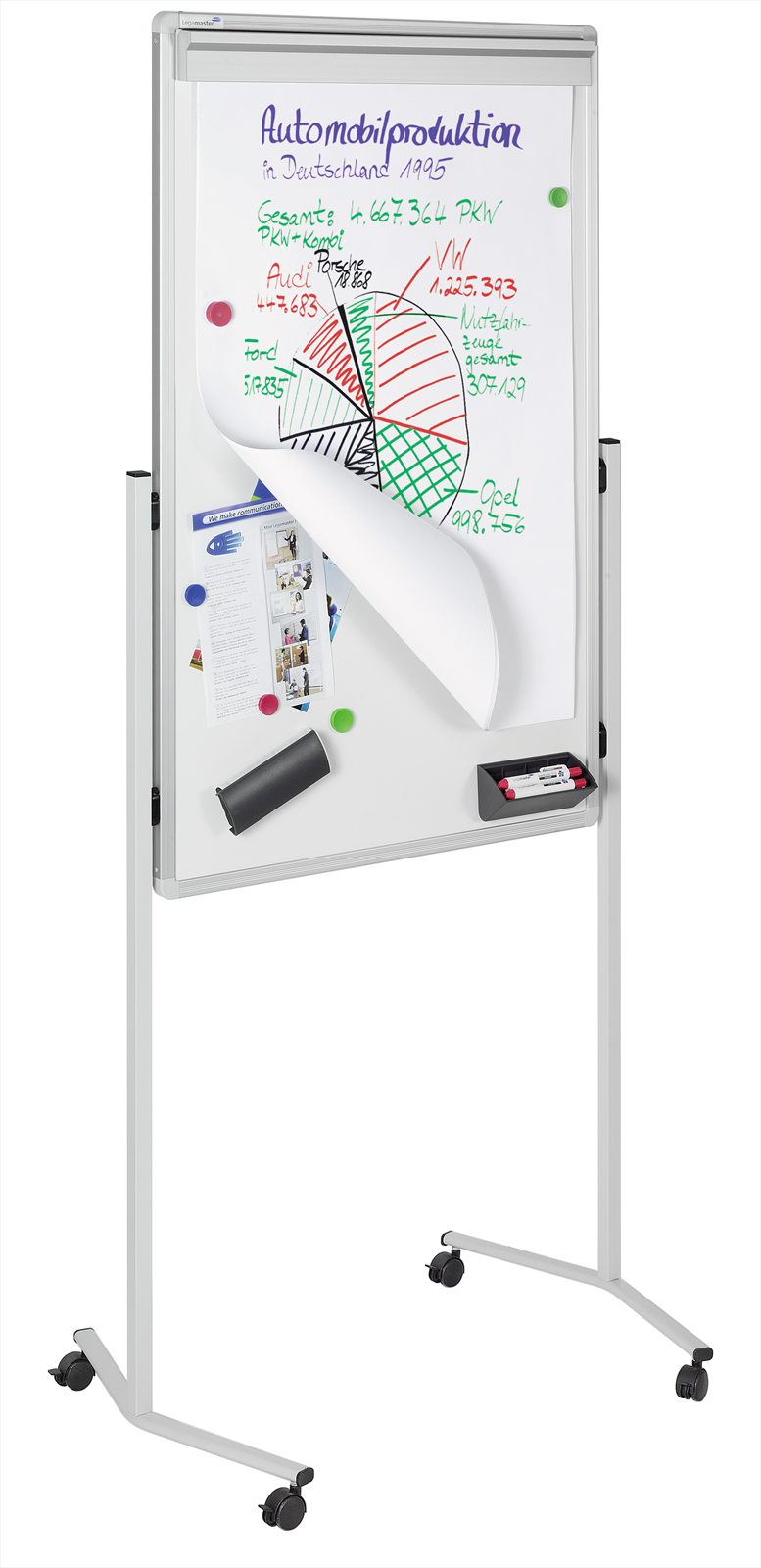 Legamaster mobiel multibord grijs prikbord afbeelding