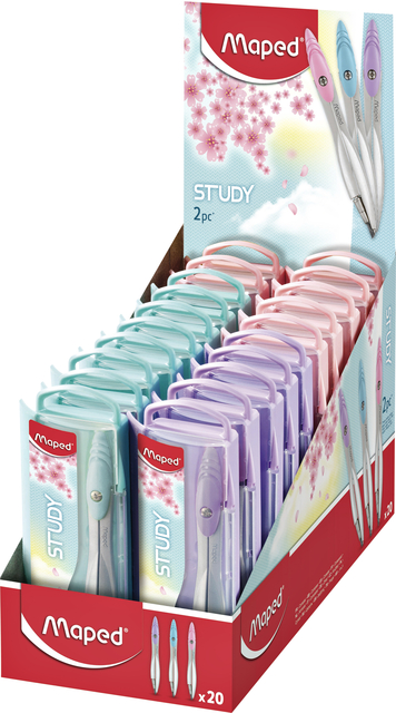 Passer Maped Study 2-delig display á 20 stuks pastel assorti afbeelding