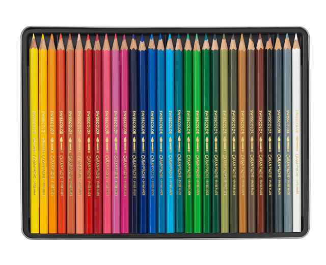 Kleurpotloden Caran d'Ache Swisscolor aquarel 30 stuks assorti — Foto 2 van 2