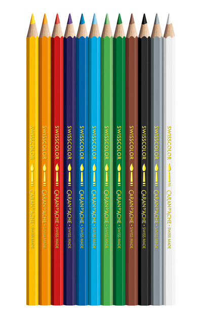 Kleurpotloden Caran D'ache aquarel doos à 12 stuks — Foto 2 van 2