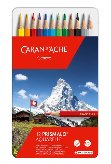 Kleurpotloden Caran d&apos;Ache Prismalo 12 stuks assorti afbeelding