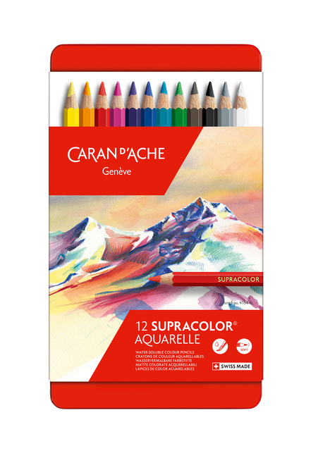 Kleurpotloden Caran d&apos;Ache Supracolor 12 stuks assorti afbeelding