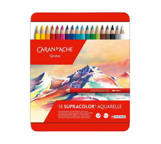 Kleurpotloden Caran d&apos;Ache Supracolor 18 stuks assorti afbeelding