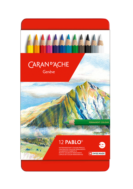Kleurpotloden Caran d&apos;Ache Pablo assorti blik à 12stuks afbeelding