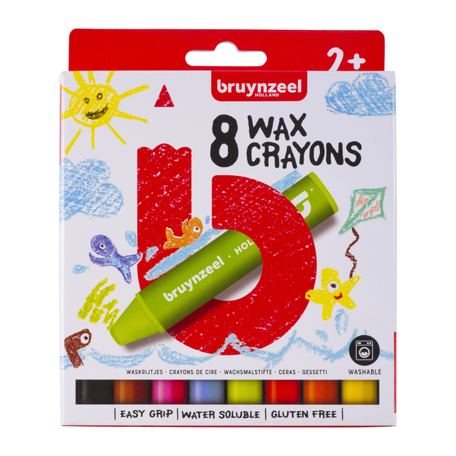Waskrijt Bruynzeel Kids set à 8 stuks assorti afbeelding