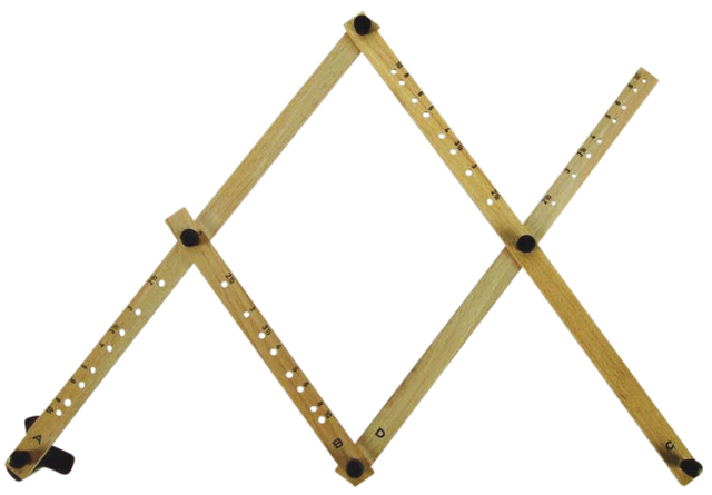 Pantograaf Rumold P4 hardhout lengte 34cm grijs gespoten afbeelding