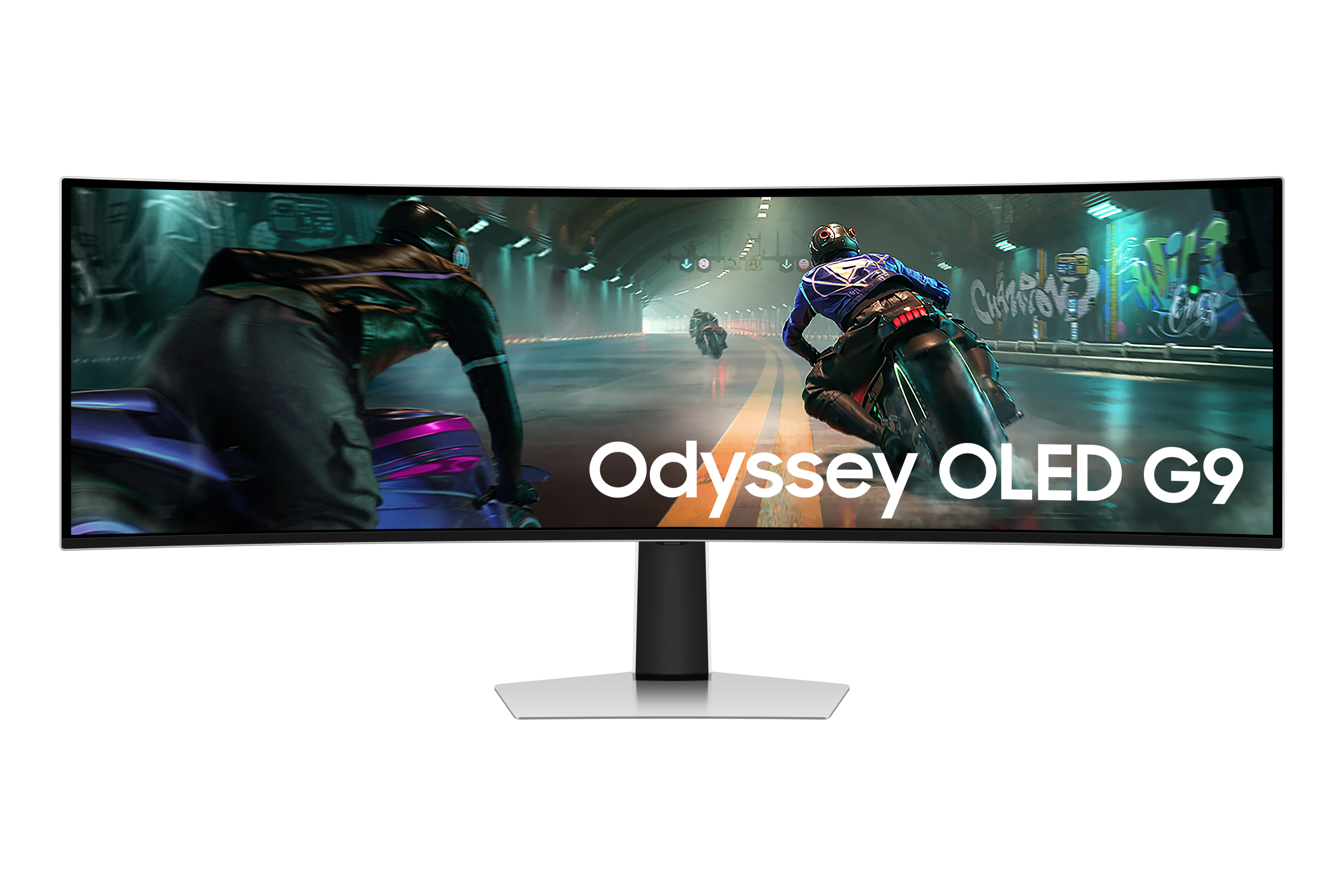 Samsung S49DG912S computer monitor 124,5 cm (49") 5120 x 1440 Pixels Dual QHD OLED Zilver afbeelding