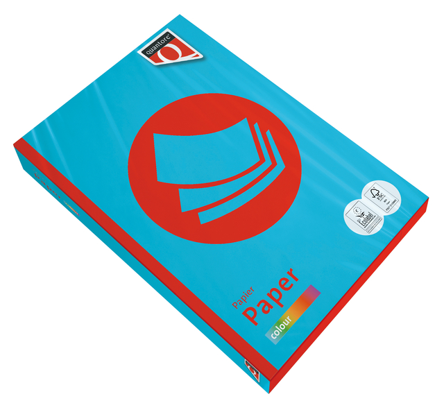 Kopieerpapier Quantore Colour A4 120gr azuurblauw 250 vel afbeelding