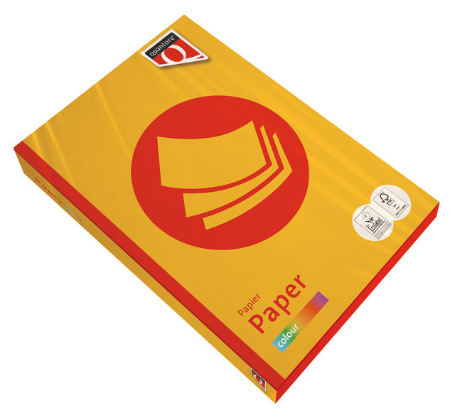 Kopieerpapier Quantore Colour A4 120gr diepgeel 250 vel afbeelding