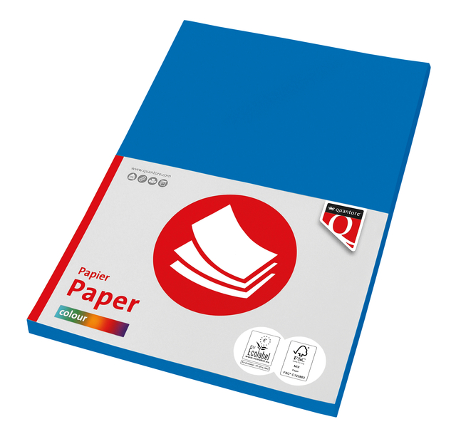 Kopieerpapier Quantore Colour A4 120gr diepblauw 100 vel afbeelding
